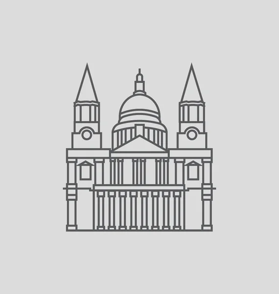 St Paul's Cathedral  Vector Illustration — Stock Vector