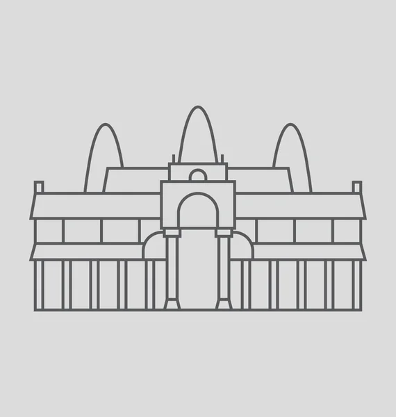 Angkor wat, Kambodscha Vektorillustration — Stockvektor