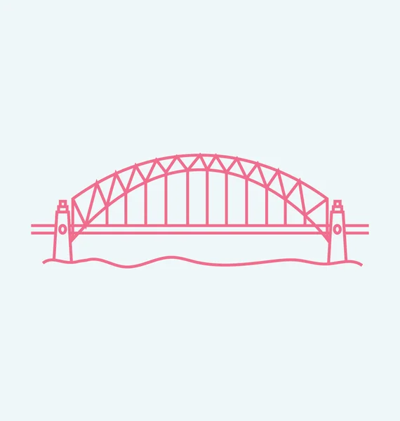 Sydney Harbour Bridge vektoros illusztráció — Stock Vector