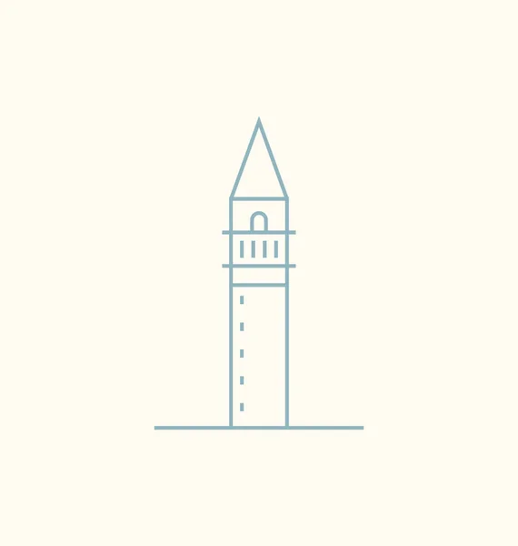 Basilique Saint-Marc & Illustration vectorielle campanile — Image vectorielle