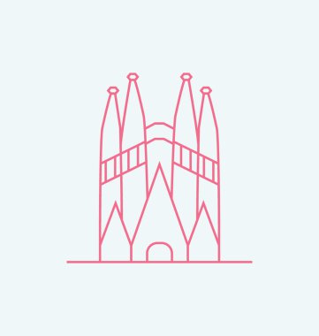 Sagrada Familia vektör çizim