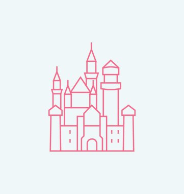 Neuschwanstein Şatosu vektör çizim