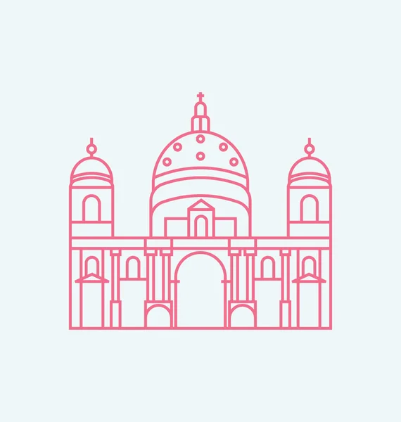 Berlins katedral vektor illustration — Stock vektor