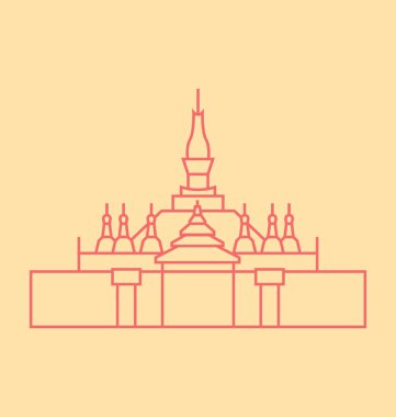 Vientiane vektör çizim