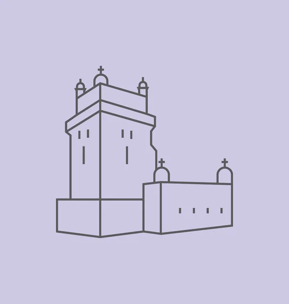 Illustration vectorielle solide de Lisbonne — Image vectorielle