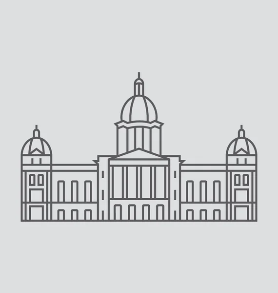 Illustrazione vettoriale dell'Assemblea generale dell'Iowa — Vettoriale Stock