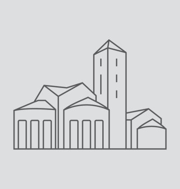 Andorra La Vella vektör çizim