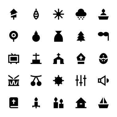 Noel ve Paskalya Vektör Simgeleri 3