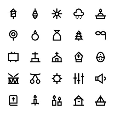 Noel ve Paskalya Vektör Simgeleri 3