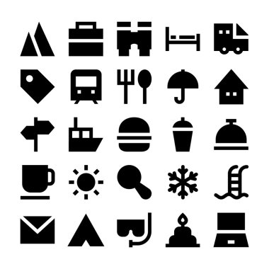 Turizm ve seyahat vektör simgeler 1