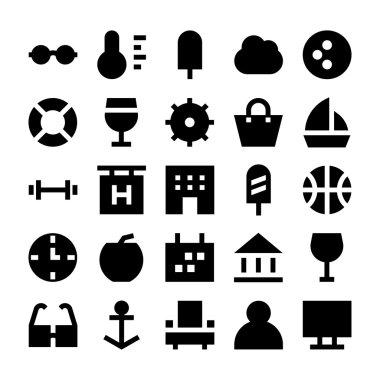 Turizm ve seyahat vektör simgeler 2