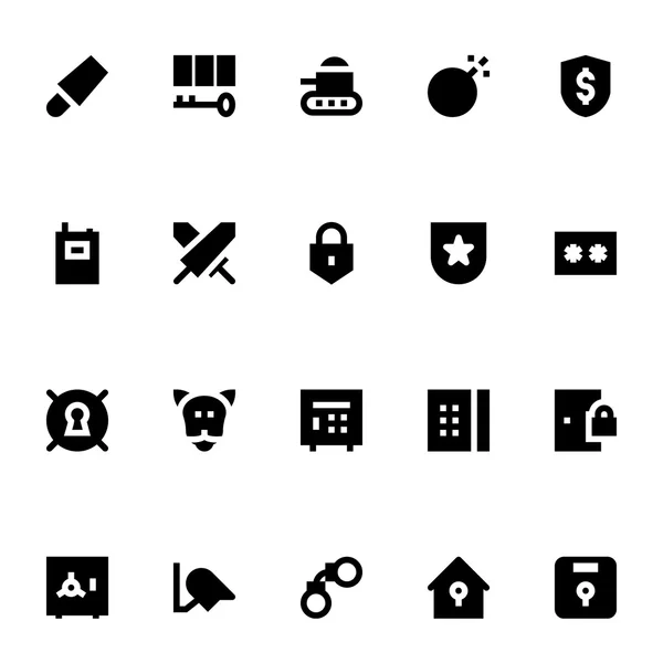 Crime, Security and Defence Vector Icons 3 — Stock Vector