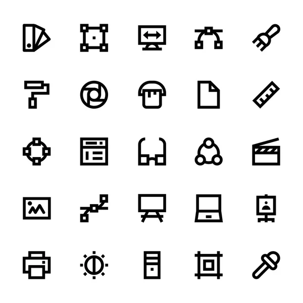Diseño, impresión, herramientas gráficas y modelado de iconos vectoriales 1 — Archivo Imágenes Vectoriales