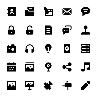 Reklam ve Medya Vektör Simgeleri 2