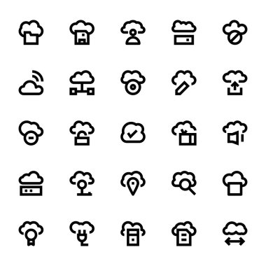 Cloud Data Technology Vector Icons 2 clipart
