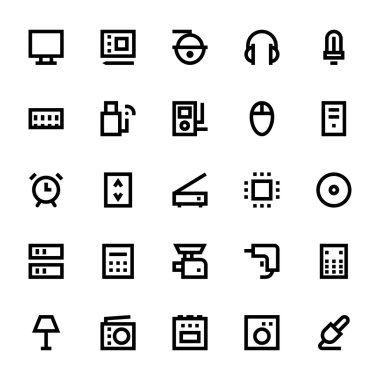 Elektronik ve aygıtları vektör simgeler 2