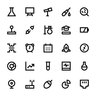 Bilim ve teknoloji vektör simgeler 2