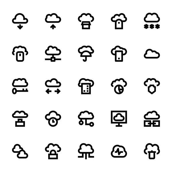 Cloud Data Technology Vector Icons 1 — Stock Vector