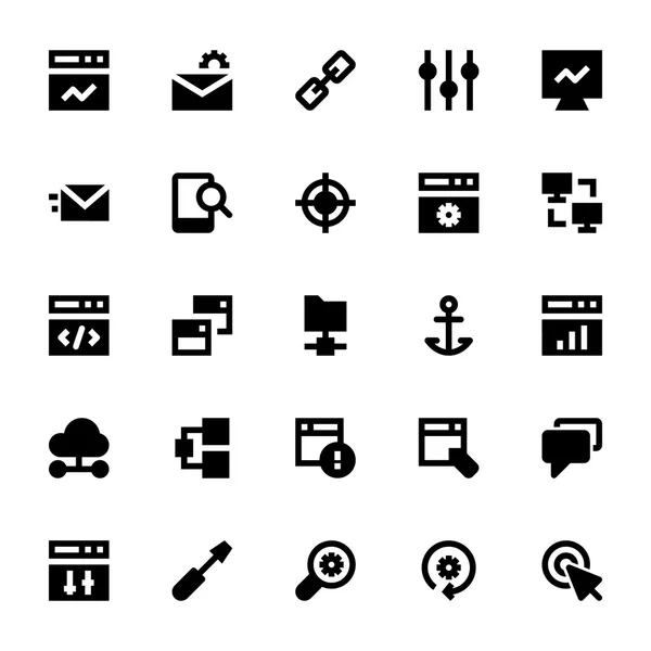 SEO Web optimalisatie Vector Icons 1 — Stockvector