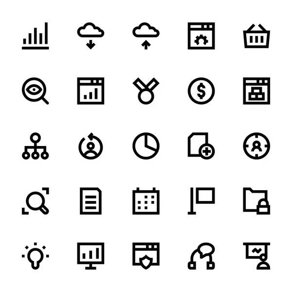 SEO Web Optimization Vector Icons 2 — Stock Vector