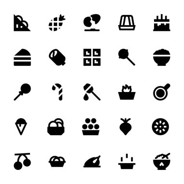 Yiyecek ve içecekler vektör simgeler 5