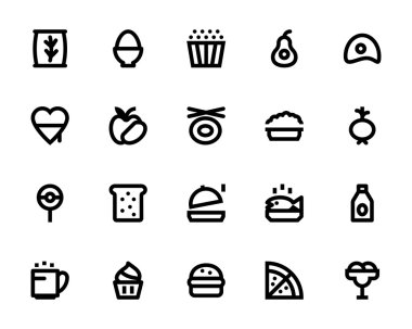Food and Drinks Vector Icons 7 clipart