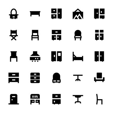 Mobilya vektör simgeler 2
