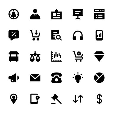 Piyasa ve ekonomi vektör simgeler 3