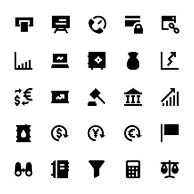 Piyasa ve ekonomi vektör simgeler 1