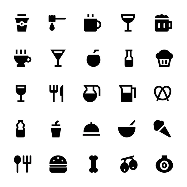 Food and Drinks Vector Icons 1 — Stock Vector