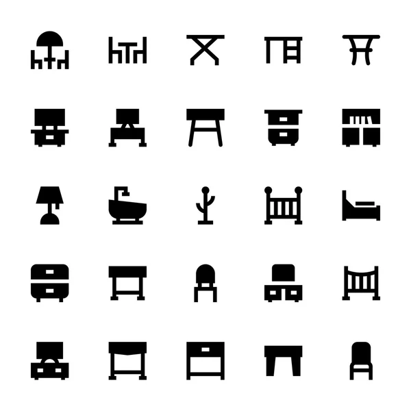 Мебельные векторные иконы 3 — стоковый вектор