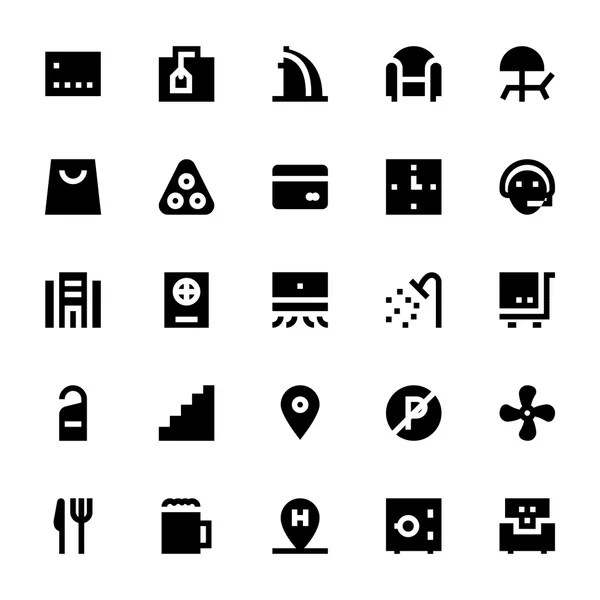 Hoteldiensten Vector Icons 3 — Stockvector