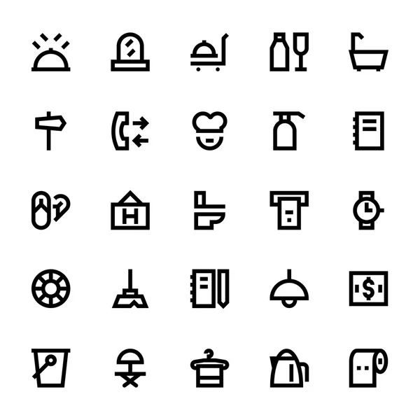 Hoteldiensten Vector Icons 4 — Stockvector