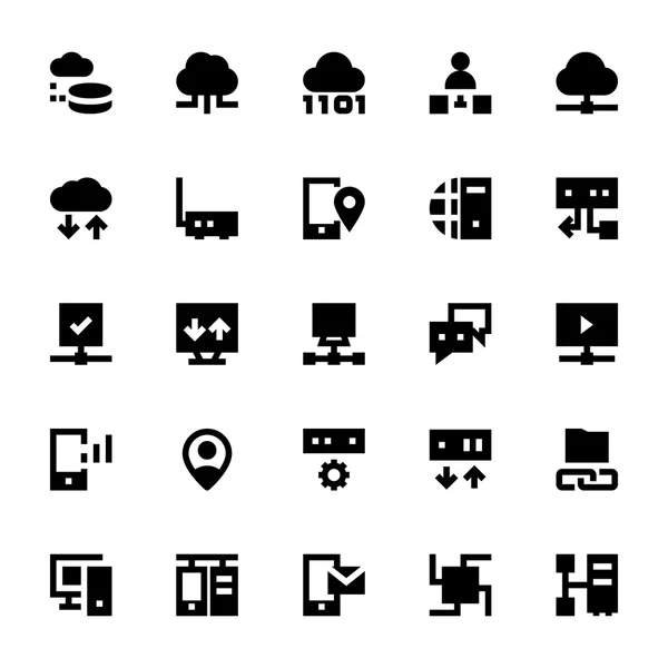 Vektor-Symbole der Netzwerktechnologie 4 — Stockvektor