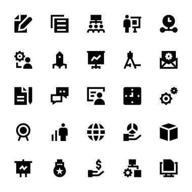 Proje Yönetimi vektör simgeler 4