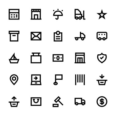 Nakliye ve teslimat vektör simgeler 2