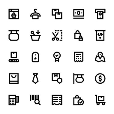 Alışveriş ve perakende vektör simgeler 2