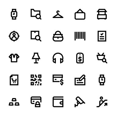 Alışveriş ve perakende vektör simgeler 1