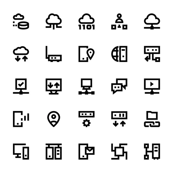 Icônes vectorielles de technologie réseau 4 — Image vectorielle