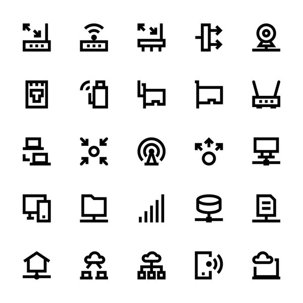 Векторные иконки сетевых технологий 3
