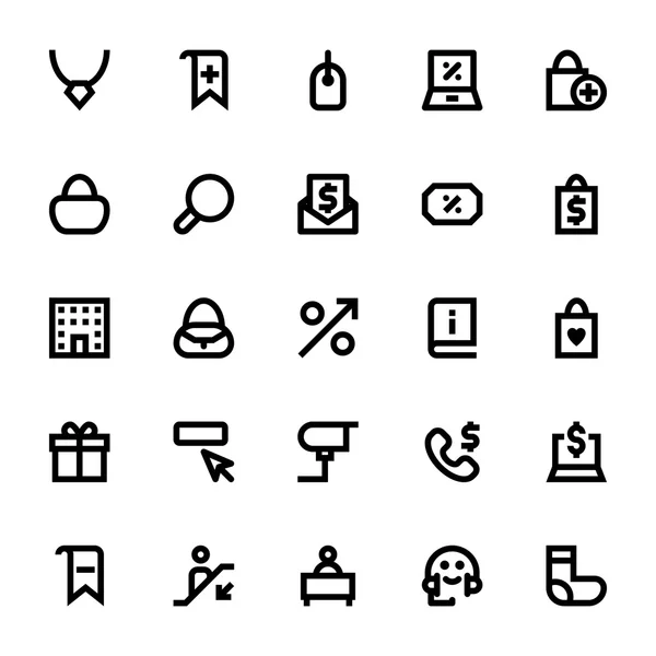 Compras y venta al por menor iconos de vectores 3 — Archivo Imágenes Vectoriales