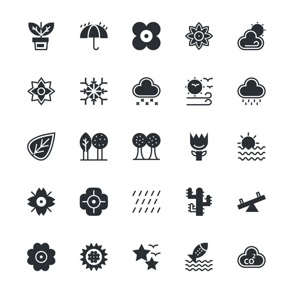 Nature, Park, Plants, Trees Vector Icons 2 — Stock Vector