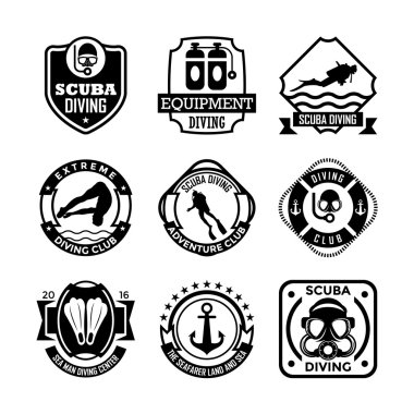 Dalış Vektör Simgeleri 12