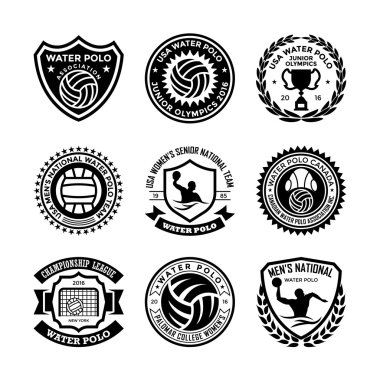Water Polo Vector Icons 36 clipart