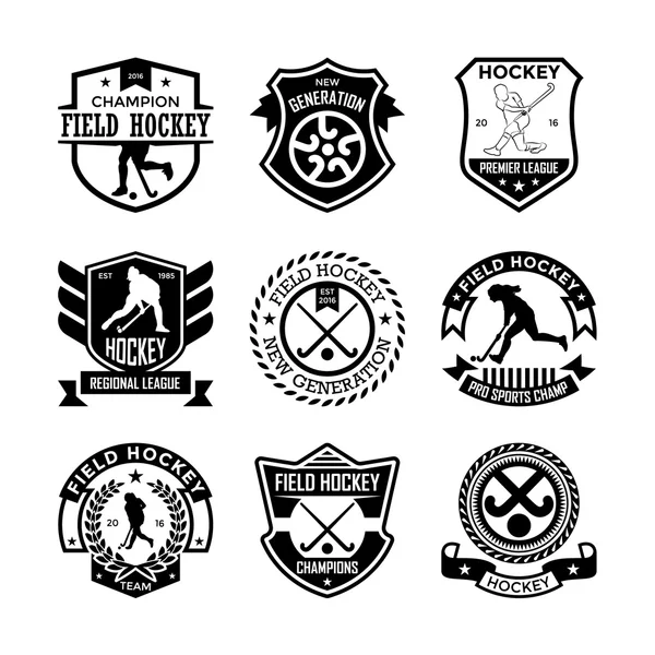 Feldhockey-Vektor-Symbole 14 — Stockvektor