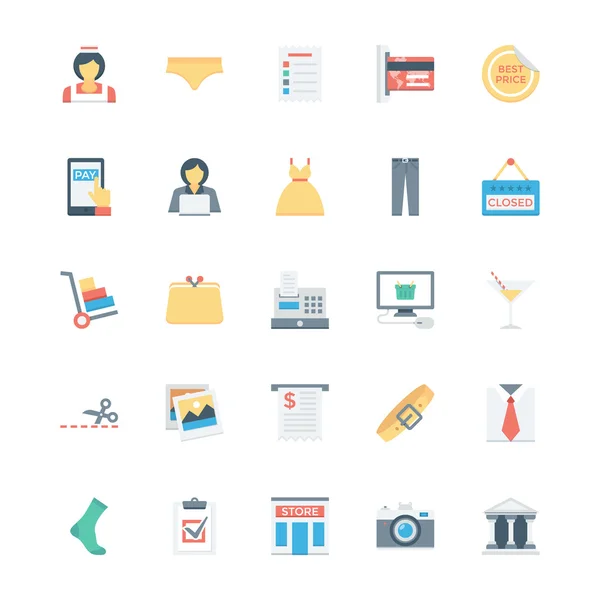 Shopping, Ecommerce, Retail and Shipping Vector Icons 3 — Stock Vector