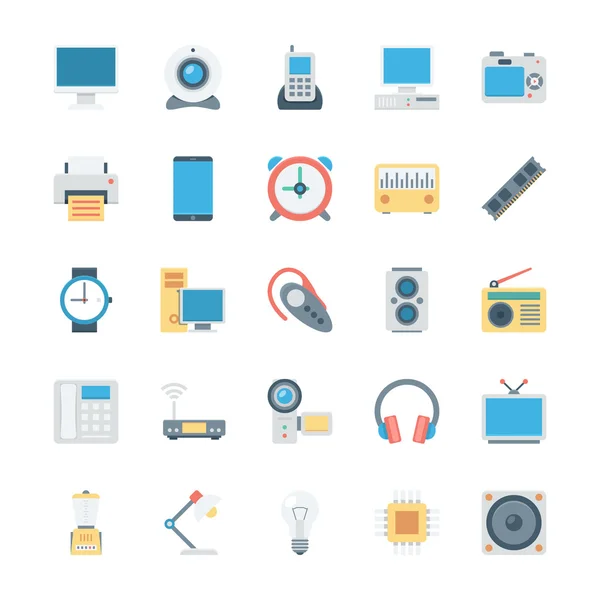 Elektronica gekleurde Vector Icons 1 — Stockvector