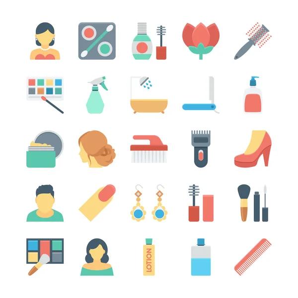 Beauty and SPA Colored Vector Icons 2 — Stock Vector