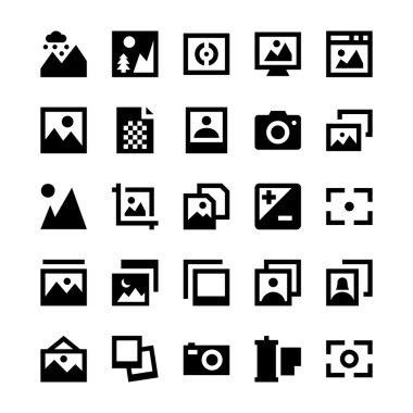 Fotoğraf ve görüntüleri vektör simgeler 2