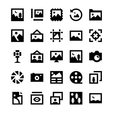 Fotoğraf ve görüntüleri vektör simgeler 1